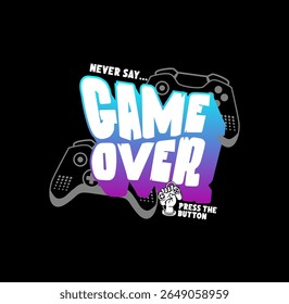 JOGO SOBRE Tipografia Camiseta Design do jogo ilustração vetorial.