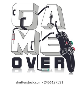 Game Over Typography Text based design