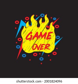 Game over typography ,vector t-shirt design