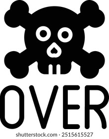 Game over Vector Icon Design Illustration