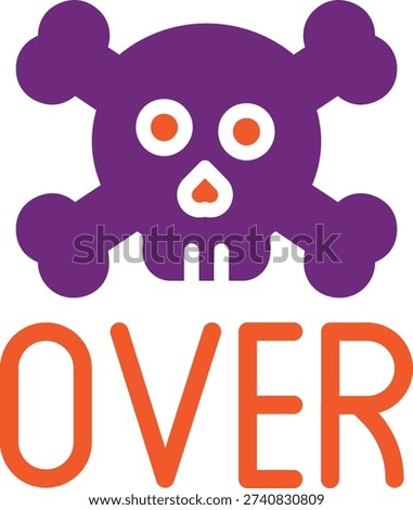 Game over Vector Icon Design Illustration