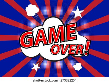 game over, vector illustration