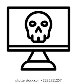 Game Over Vector Line Icon Design