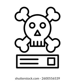 Game Over Vector Line Icon Design