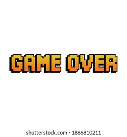 Game Over Vector Pixel Graphic