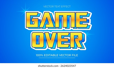 Jogo Sobre O Efeito De Texto Vetor Alfabeto Editável Jogador Azul Jogar Jogo