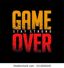 Game over vector t-shirt design