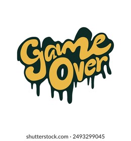 Game over vector t-shirt design