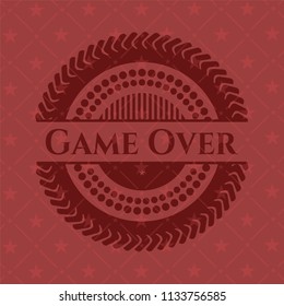 Game Over vintage red emblem