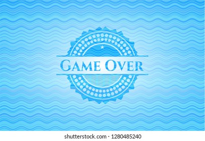 Game Over water representation style badge.