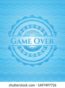 Game Over water wave representation emblem. Vector Illustration. Detailed.