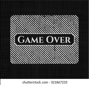 Juego más escrito con textura de pizarra