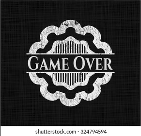 Game Over written with chalkboard texture