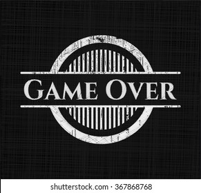 Game Over written with chalkboard texture