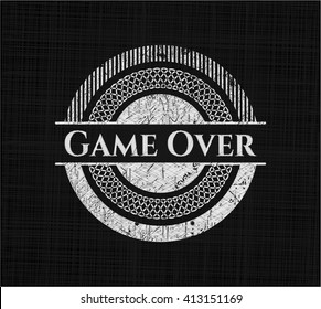 Juego más escrito con textura de pizarra