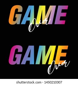 Game Over,Grpahic design vector  print t-shirts