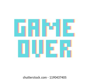 Game Over,t-shirt graphic,tee design,vector