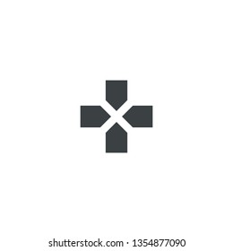 Game Pad Direction Buttons Isolated Vector Icon