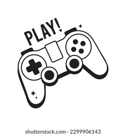 Icono de contorno vectorial del doodle de la almohadilla de juego. archivo EPS 10