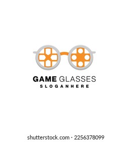 game pad glasses logo style colorful design icon
