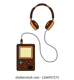 game pad with headset retro style