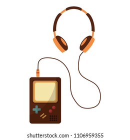 game pad with headset retro style