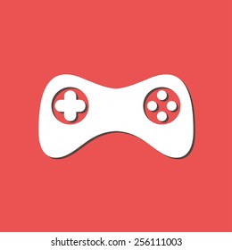 Game pad icon. Flat design style
