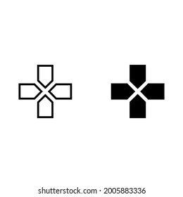 icono de teclado de juego. Icono de Joystick