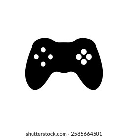 Game pad icon silhouette vector illustration on white background