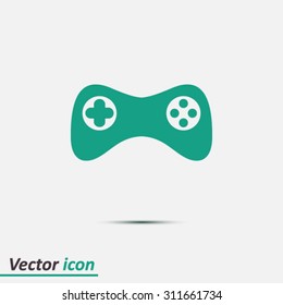 Game pad icon. Vector. Flat design style
