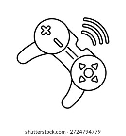 Icono de almohadilla de juego con fondo blanco Vector Ilustración de stock