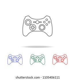 game pad, joy stick, controller icon. Elements of game life in multi colored icons. Premium quality graphic design icon. Simple icon for websites, web design, mobile app on white background