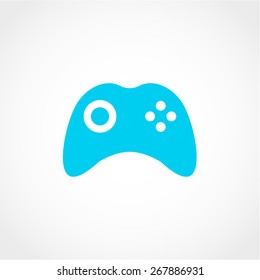 Game pad, joystick, computer games Icon Isolated on White Background