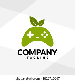 game pad with leaf for gaming logo