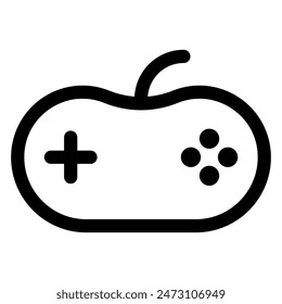 game pad line icon vector illustration isolated on white background