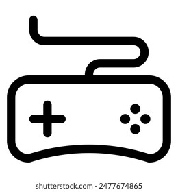 game pad line icon vector illustration isolated on white background