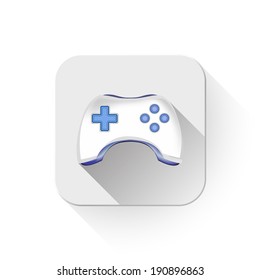 Game pad With long shadow over app button