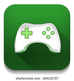 Game pad With long shadow over app button