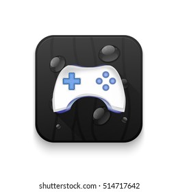 Game pad With long shadow over app button