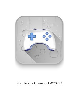 Game pad With long shadow over app button