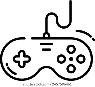 Game pad outline icon vector illustration