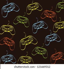 game pad over black background. vector illustration