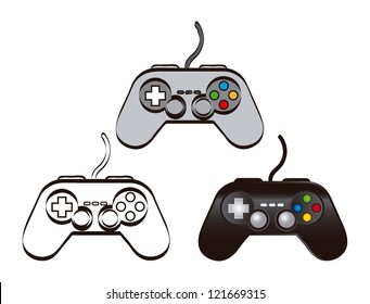 game pad over white background. vector illustration