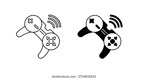 Spiel Pad Set Symbol auf weißem Hintergrund, Vektorgrafik