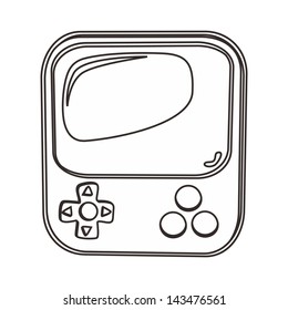 game pad simple outline icon