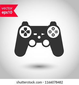 Game pad vector icon. Joystick sign. Joystick icon. EPS 10 flat symbol.