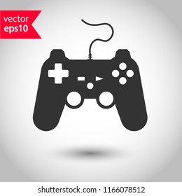 Game pad vector icon. Joystick sign. Joystick icon. EPS 10 flat symbol.