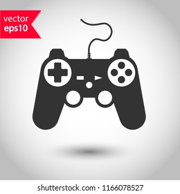 Game pad vector icon. Joystick sign. Joystick icon. EPS 10 flat symbol.