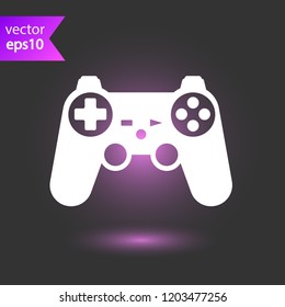 Game pad vector icon. Joystick sign. Joystick icon. EPS 10 flat symbol.