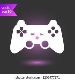 Game pad vector icon. Joystick sign. Joystick icon. EPS 10 flat symbol.